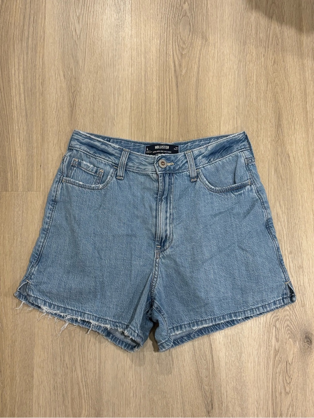 Hollister Light Blue Ultra High-Rise 90s Denim Shorts